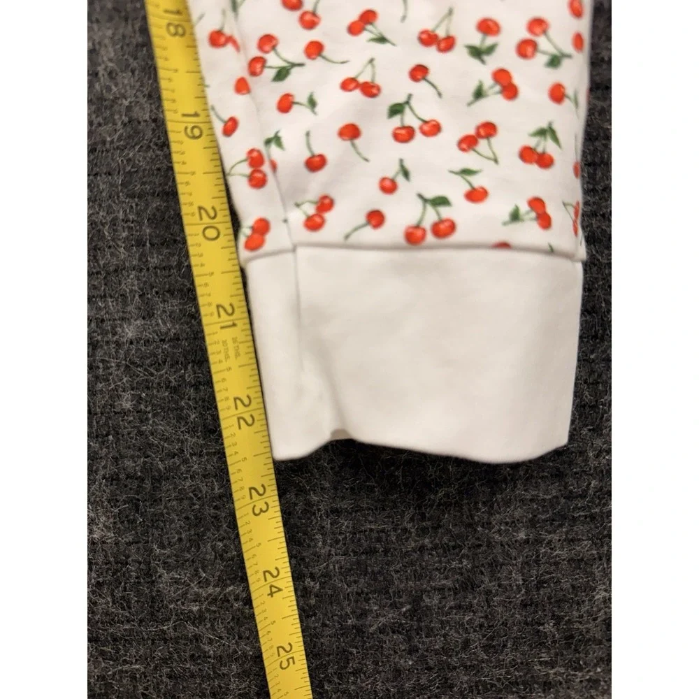 Petite Plume Snug Fit Cherry Pajama Set Size 12 EUC